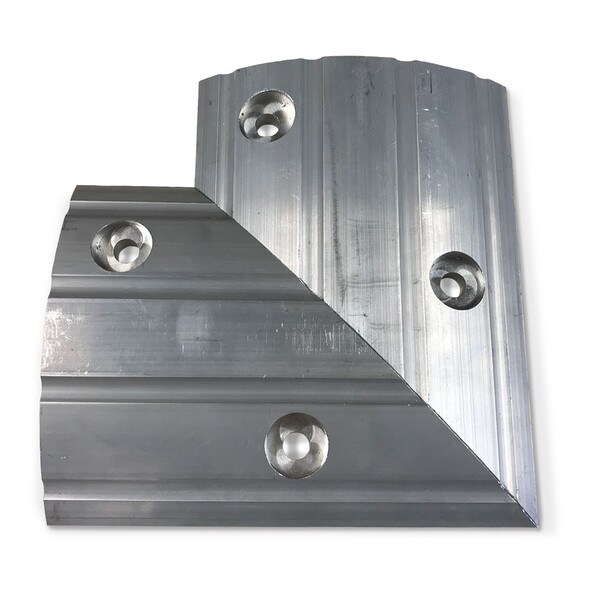Durabund 150mm Aluminium Corner Piece | Permanent Floor Bending | Ecospill | Polyurethane Bunding | Workshop Bund | Brisbane Sydney Melbourne Perth Adelaide | DBA150-CNR